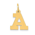 Load image into Gallery viewer, 14K Yellow Gold Uppercase Initial Letter A Block Alphabet Pendant Charm