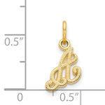 Загрузить изображение в средство просмотра галереи, 14k Yellow Gold Script Letter A Initial Alphabet Pendant Charm