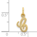 Załaduj obraz do przeglądarki galerii, 14k Yellow Gold Script Letter C Initial Alphabet Pendant Charm