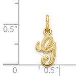 Ladda upp bild till gallerivisning, 14k Yellow Gold Script Letter G Initial Alphabet Pendant Charm