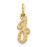 Ladda upp bild till gallerivisning, 14k Yellow Gold Script Letter J Initial Alphabet Pendant Charm