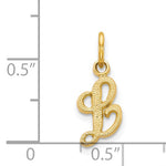 Load image into Gallery viewer, 14k Yellow Gold Script Letter L Initial Alphabet Pendant Charm