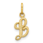 Load image into Gallery viewer, 14k Yellow Gold Script Letter L Initial Alphabet Pendant Charm