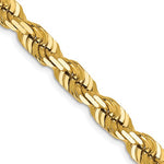 Indlæs billede til gallerivisning 14k Yellow Gold 6.5mm Diamond Cut Rope Bracelet Anklet Choker Necklace Pendant Chain