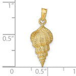 Load image into Gallery viewer, 14K Yellow Gold Conch Shell Seashell Ocean Sea Life Pendant Charm