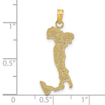 Load image into Gallery viewer, 10k Yellow Gold Italy Map Pendant Charm
