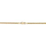 Lataa kuva Galleria-katseluun, 14K Yellow Gold 2.25mm Rope Bracelet Anklet Choker Necklace Pendant Chain
