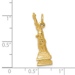 Ladda upp bild till gallerivisning, 14k yellow gold new york statue liberty 3d pendant charm