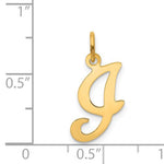 Load image into Gallery viewer, 14K Yellow Gold Initial Letter I Cursive Script Alphabet Pendant Charm