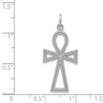 Lataa kuva Galleria-katseluun, 14k White Gold Ankh Cross Pendant Charm