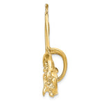 Kép betöltése a galériamegjelenítőbe: 14k Yellow Gold Sailboat Dolphins Chain Slide Extra Large Pendant Charm