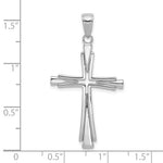 Załaduj obraz do przeglądarki galerii, 14k White Gold Cross Polished Pendant Charm