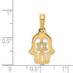 画像をギャラリービューアに読み込む, 14k Yellow Gold Hand of Gold Star of David Pendant Charm
