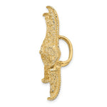 Load image into Gallery viewer, 14k Yellow Gold Starfish Chain Slide Textured Pendant Charm