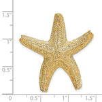 Load image into Gallery viewer, 14k Yellow Gold Starfish Chain Slide Textured Pendant Charm