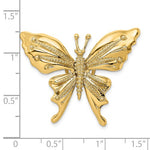 Ladda upp bild till gallerivisning, 14k Yellow Gold Butterfly Chain Slide Pendant Charm