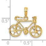 Load image into Gallery viewer, 14k Yellow Gold Bicycle 3D Moveable Pendant Charm