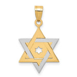 Lade das Bild in den Galerie-Viewer, 14k Gold Two Tone Star of David Pendant Charm