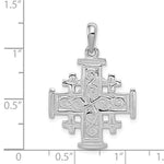 Lataa kuva Galleria-katseluun, 14k White Gold Jerusalem Cross Pendant Charm