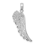 Ladda upp bild till gallerivisning, 14k White Gold Angel Wing Pendant Charm
