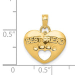 Загрузить изображение в средство просмотра галереи, 14k Yellow Gold Best Friend Paw Print Dog Puppy Heart Pendant Charm