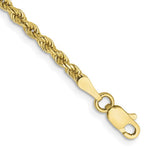 Load image into Gallery viewer, 10k Yellow Gold 2.25mm Diamond Cut Rope Bracelet Anklet Choker Necklace Pendant Chain