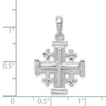 Lataa kuva Galleria-katseluun, 14k White Gold Jerusalem Cross Pendant Charm