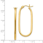Carregar imagem no visualizador da galeria, 14k Yellow Gold Classic Large Oval Tube Hoop Earrings