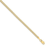 Afbeelding in Gallery-weergave laden, 14k Yellow Gold 2.3mm Beveled Curb Link Bracelet Anklet Necklace Pendant Chain