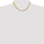Indlæs billede til gallerivisning 14k Yellow Gold 5.5mm Diamond Cut Rope Bracelet Anklet Choker Necklace Pendant Chain