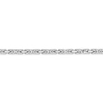 Load image into Gallery viewer, 14K White Gold 2mm Byzantine Bracelet Anklet Choker Necklace Pendant Chain