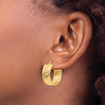 Load image into Gallery viewer, 14K Yellow Gold Modern Contemporary Round Hoop Earrings