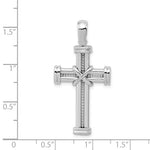 Загрузить изображение в средство просмотра галереи, 14k White Gold Cross Open Back Pendant Charm