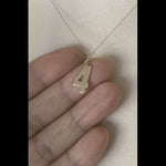 Load and play video in Gallery viewer, 14k Yellow Gold Number 4 Four Pendant Charm
