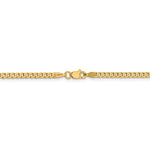 Afbeelding in Gallery-weergave laden, 14k Yellow Gold 2.3mm Beveled Curb Link Bracelet Anklet Necklace Pendant Chain