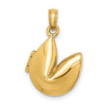 Załaduj obraz do przeglądarki galerii, 14k Yellow Gold Fortune Cookie 3D Pendant Charm