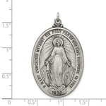 Lataa kuva Galleria-katseluun, Sterling Silver Blessed Virgin Mary Miraculous Medal Pendant Charm
