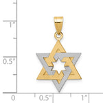Afbeelding in Gallery-weergave laden, 14k Gold Two Tone Star of David Pendant Charm