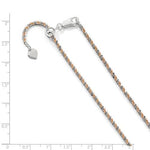 將圖片載入圖庫檢視器 sterling silver rose gold plated 2mm cyclone necklace chain adjustable