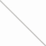 將圖片載入圖庫檢視器 10K White Gold 1mm Box Bracelet Anklet Choker Necklace Pendant Chain