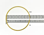 將圖片載入圖庫檢視器 14k yellow gold 50mm x 1.35mm diamond cut round endless hoop earrings