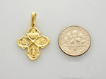 Load image into Gallery viewer, 14k Yellow Gold Cross Cruciform Four Way Medal Pendant Charm