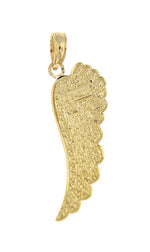 Load image into Gallery viewer, 14k Yellow Gold Angel Wing Pendant Charm
