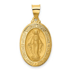 Load image into Gallery viewer, 14k Yellow Gold Blessed Virgin Mary Miraculous Medal Pendant Charm
