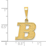 Kép betöltése a galériamegjelenítőbe: 14K Yellow Gold Uppercase Initial Letter B Block Alphabet Pendant Charm