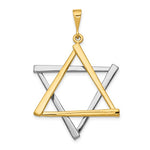 Ladda upp bild till gallerivisning, 14k Gold Two Tone Star of David Pendant Charm