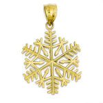 이미지를 갤러리 뷰어에 로드 , 14k yellow gold snowflake pendant charm