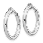 將圖片載入圖庫檢視器 sterling silver classic round endless hoop non pierced clip on earrings 18mm x 2.5mm