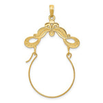 이미지를 갤러리 뷰어에 로드 , 14K Yellow Gold Ribbon Charm Holder Hanger Connector Pendant