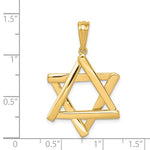 Загрузить изображение в средство просмотра галереи, 14k Yellow Gold Star of David Pendant Charm